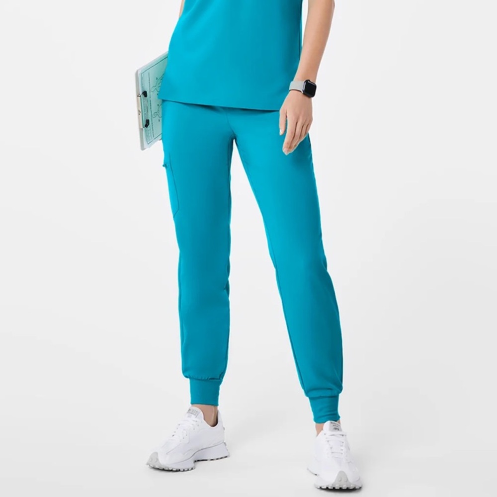 Figs Zamora Teal Jogger Scrub Pants Small Petite